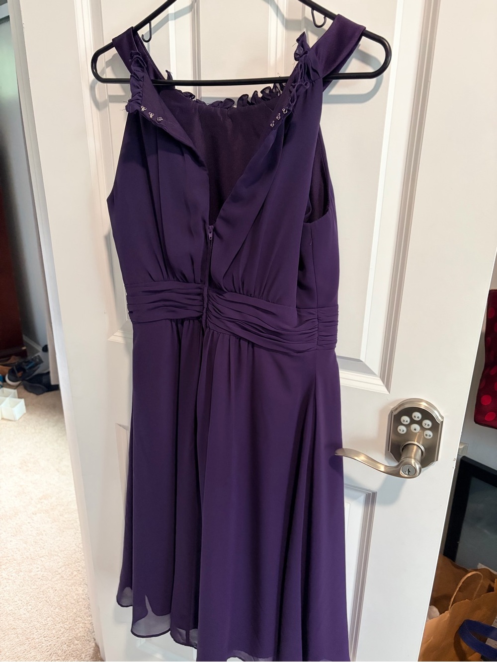 Vintage Alfred Angelo Purple Formal Bridesmaid Dress Size 10 - Picture 3 of 3